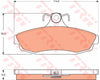 TRW Cotec Brake Pad Set Rear GDB7512