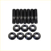 Set of black coated steel bolts and hex nuts for turbo installation on nissan navara d40 yd25 25l