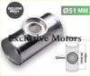 Shiny chrome 51mm t-shaped aluminum flange pipe fitting for universal turbo ssqv sqv bov blow use