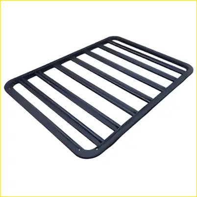 Black rubberized universal fit roof rack rail basket platform with parallel bars for toyota hilux 2006-2015