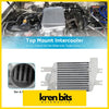 Silver aluminum top mount intercooler with white plastic housing and black fins for nissan patrol gu y61 zd30 3.0l turbo diesel