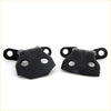 Black plastic matte upper lower door hinge for Toyota Hilux 1979-1986 with two circular cutouts