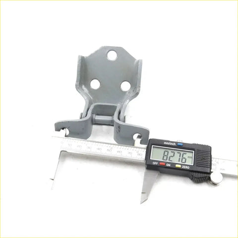 Gray metal upper and lower front door hinge for nissan datsun 720 king cab with three mounting holes and pivot point