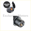 Black usb socket car charger with quick charge featuring dual usb ports and textured threaded base for secure fit
