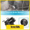 Black vacuum brake booster with cylindrical body and metallic fittings suitable for nissan gu patrol y60 y61 td42 tb42