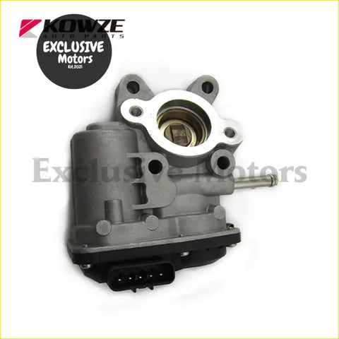 Gray metallic throttle body valve with black connector and silver flange for nissan np300 navara pathfinder 2002-2021