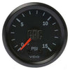 VDO Boost Gauge Mechanical (0-15 psi) 52mm Round 150077010