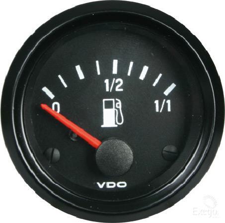 VDO Fuel Gauge w/Adjustable Resistance 12V 52mm Round
