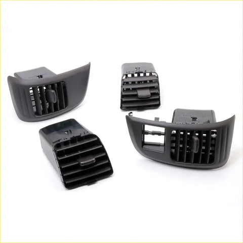 Black plastic vent grille set with adjustable slats and control knobs for isuzu dmax holden rodeo ra gmc canyon 2002-2012