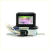 Black plastic voltage regulator housing with new life avr-551 12v label and colored wires for toyota hilux 68-78 back view