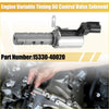 Silver metallic vvt oil control valve solenoid with black plastic connector for toyota camshaft engine 15330-40020