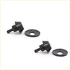 Black plastic washer jet nozzle rain guard clips with matching circular washers for datsun nissan 620 720 521