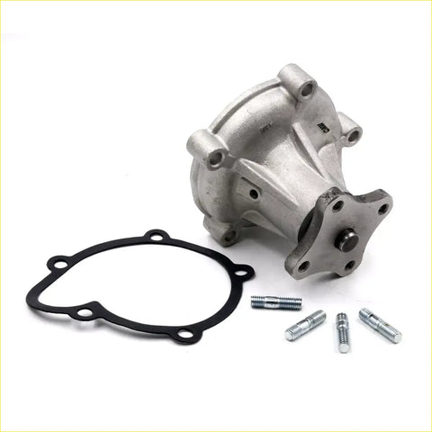 Silver aluminum water pump with black rubber gasket and bolts for nissan sentra sunny lucino laurel 200sx