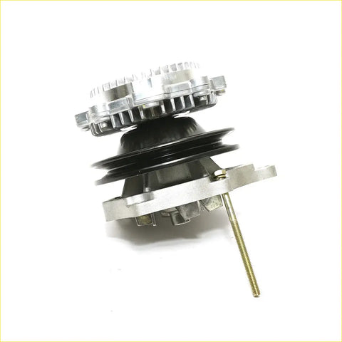 Silver aluminum water pump assembly 2.0l with black rubber parts and threaded shaft for nissan gloria/cedric 79-83