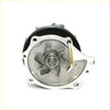 Silver metallic water pump assembly with black rubber belt and brass shaft for 2.0l nissan gloria cedric 1979-1983
