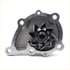 Black metal water pump assembly with central impeller and mounting holes for nissan vanette cargo sunny cherry c120
