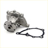 Silver metallic water pump assembly with circular flange and rubber gasket for nissan vanette cargo sunny cherry c120