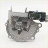 Silver metallic car water pump with central impeller and mounting holes for Nissan Datsun Fairlady Z 1970-1978