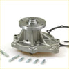 Silver metallic water pump for nissan datsun fairlady z 240z 260z 280z with integrated flange and threaded fittings