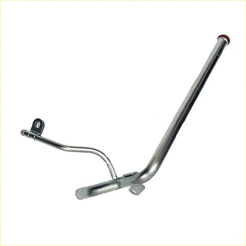Shiny chrome-finished metal water pump inlet pipe with red cap and brackets for mitsubishi challenger triton l200 96-06