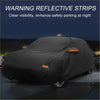 Black waterproof 210d-pu car cover with orange reflective strips for nighttime visibility fits toyota crown sedan 2010-2023