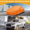 Bright orange waterproof all weather cotton car cover for outdoor use fitting toyota gr86 2022-2023