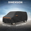 Black waterproof aluminum film cotton car cover with orange trim and zipper details for toyota noah