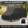 Black windproof waterproof aluminum film cotton car cover with orange trim and zipper for toyota noah