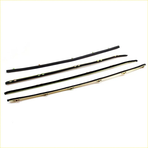 Black rubber weatherstripping strips with metallic clips for nissan datsun 620 window seals 1972-1979