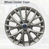 Silver tone multi-spoke alloy wheel center cap with dark blue insert for toyota land cruiser 2008-2023