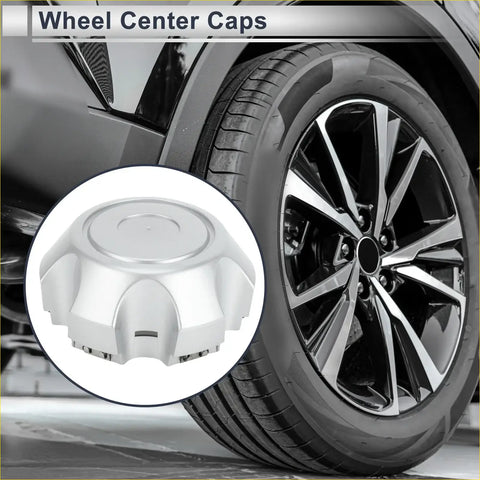 Silver multi-spoke wheel center cap with sleek modern design for toyota land cruiser 2008-2023 in silver tone