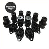 Black rubber whole car frame buffer cushion with metal flanges and holes for isuzu bighorn suspension system