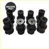 Black rubber bushings with silver metal centers arranged in a row for whole car frame buffer cushion isuzu bighorn
