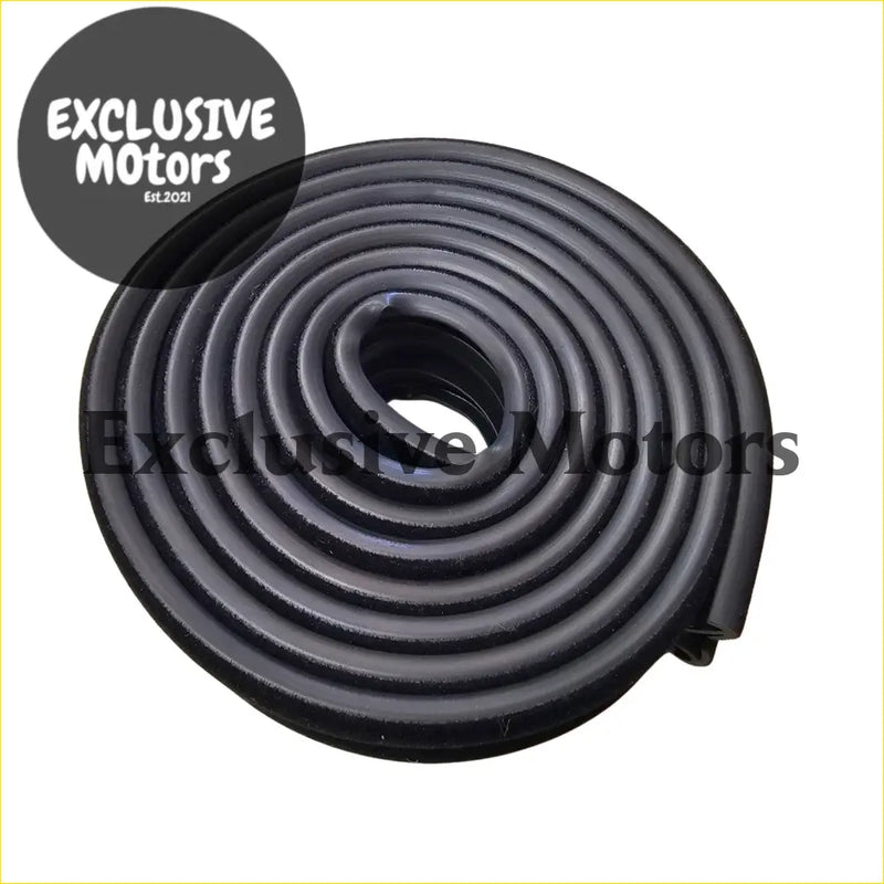 Black rubber weather stripping coiled tightly in a spiral for holden commodore vb-vl front door window channel kit
