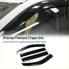 Black glossy plastic window deflectors for toyota highlander side windows with precise tape-on fitment