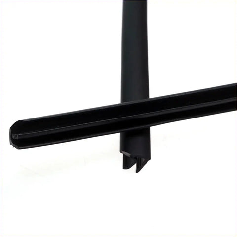 Black rubber windshield wiper blade with sleek molded edges for windshield upper center moulding on nissan sentra sunny b13 sedan