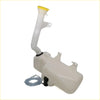 Clear plastic windshield washer bottle with yellow cap and hose for nissan np300 d22 terrano 1997-2004