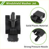 Black solid plastic windshield washer nozzle with strong pressure jet for Toyota Sienna and Venza 2011-2020