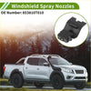 Black plastic windshield washer nozzle with textured surface and mounting clips for Toyota Sienna Venza 2011-2020