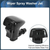 Black plastic windshield washer nozzle with glossy finish and integrated spray jet for toyota 4wd ute offroad use