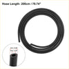 Black rubber hose 200cm long with 7mm outer diameter for windshield washer nozzles kit toyota sienna solara tacoma