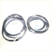 Black rubber windshield weatherstrips set for Isuzu Faster KB and Chevrolet packaged in clear plastic bags
