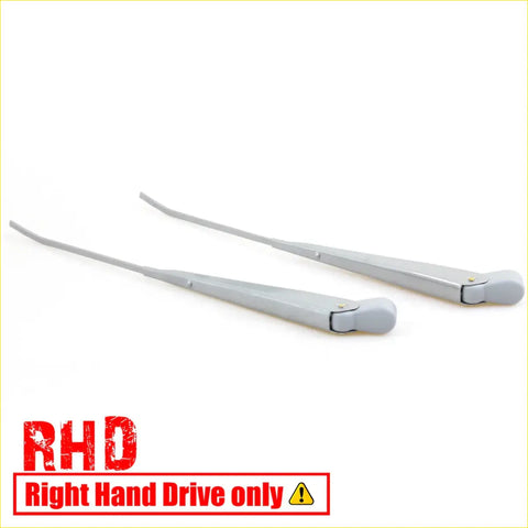Silver metal windshield wiper arm assembly for right-hand drive nissan datsun 720 ute 1980-1989 back side view