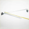 Silver metal windshield wiper linkage arm with black plastic brackets and yellow tape for 1990-1994 nissan sentra sedan