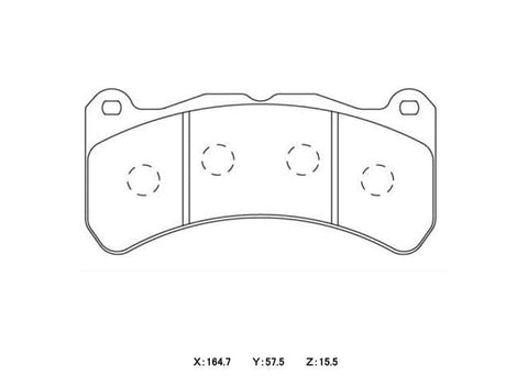 Winmax W6.5 Race Front Brake Pad Set WMP682S-W6.5