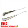 Chrome finished metal wiper arm with spring mechanism and rhd for nissan datsun 520 521 ute 1965 1972 back side view