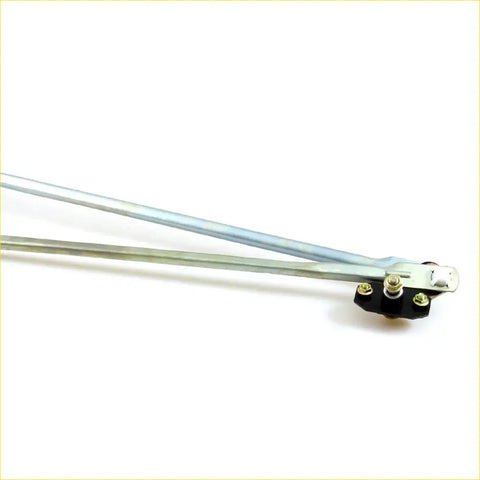 Silver metal wiper linkage arm with black mount and brass fasteners for holden isuzu rodeo bedford kb kbz faster-z