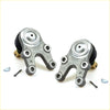 Silver metal lower ball joints with black rubber bushings and brass hardware for datsun junior 140 n140 n141