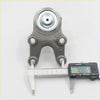 Gray metallic lower ball joint mount with circular rubber top and four holes for datsun junior 140 n140 n141