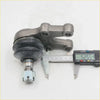 Gray metallic lower ball joint with black rubber boot and threaded shaft measured at 52.55 mm for datsun junior